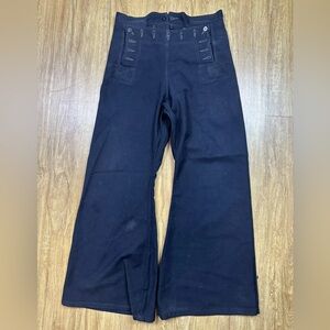 Vintage 1940s WW2 US Navy Crackerjack 13 Button Sailor Flared Pants 29x29